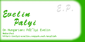 evelin palyi business card